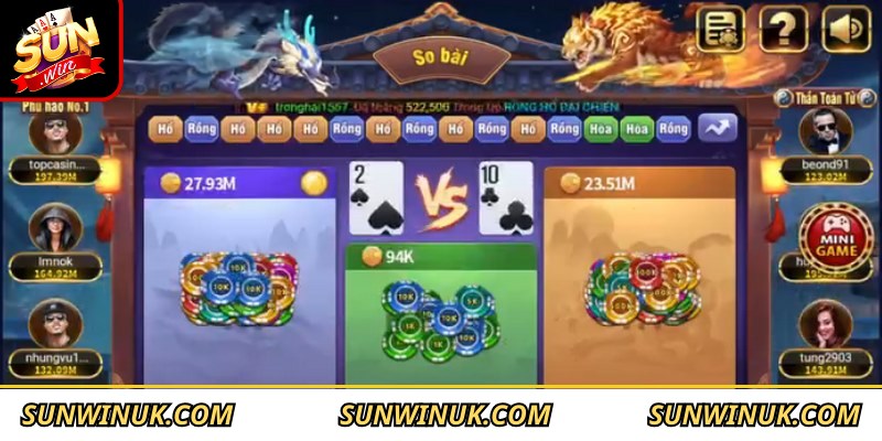 Luật chơi Rồng Hổ Sunwin đơn giản, dễ nắm bắt