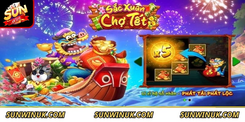 Sắc Xuân Chợ Tết Sunwin - Trải Nghiệm Không Khí Tết Đoàn Viên 1 Không gian rực rỡ sắc màu của chợ Tết truyền thống ngay trên màn hình