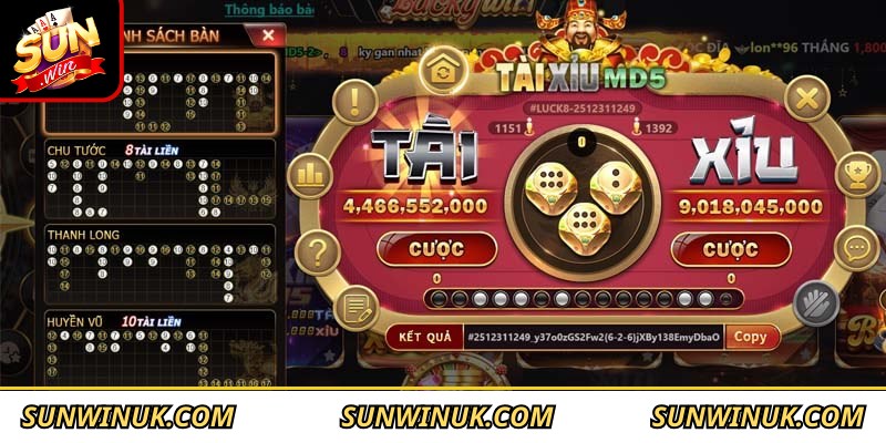 Tài Xỉu MD5 Sunwin - Game Cược Minh Bạch, Bí Kíp Thắng Hay 1 Tài xỉu MD5 Sunwin là siêu phẩm cá cược minh bạch nhất 2026